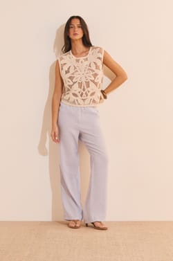 Pantalon fluide &eacute;lastiqu&eacute;;${refinementColor}