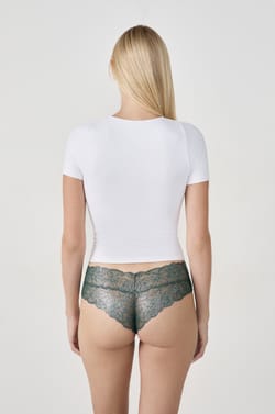 Iridescent Lace V-Shape Hipster;${refinementColor}
