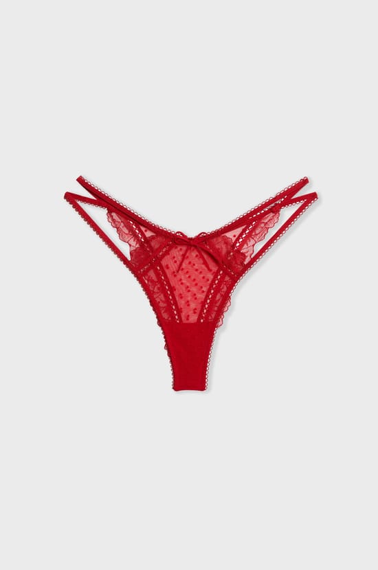 Lace and Tulle Tanga;${refinementColor}