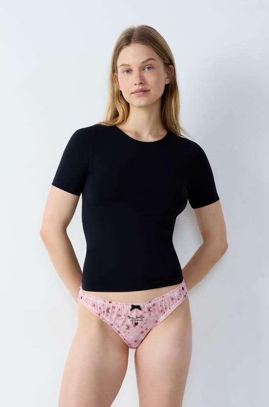 Braguita de tul estampado;${refinementColor}