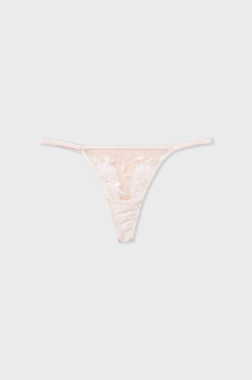 Tanga de hilo de tul bordado;${refinementColor}