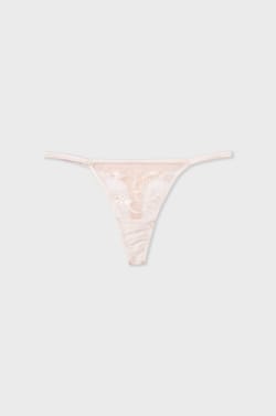 Tanga de hilo de tul bordado;${refinementColor}