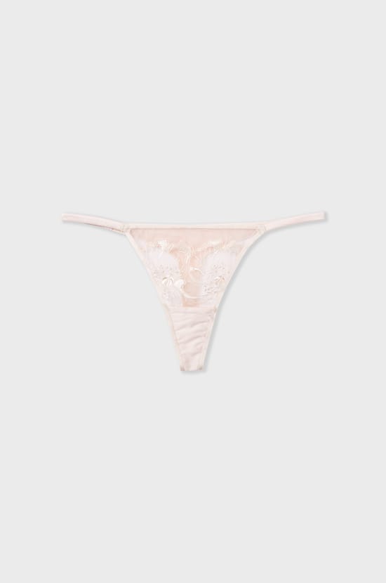 Tanga de hilo de tul bordado;${refinementColor}