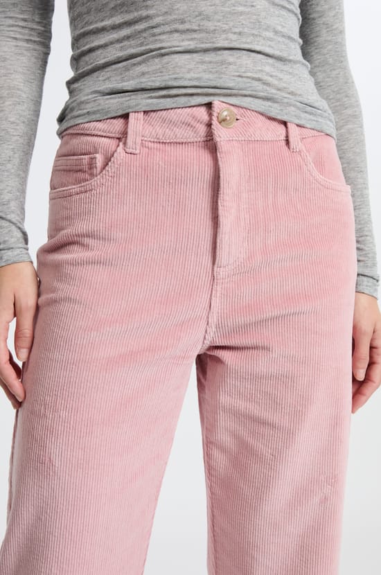 Pantalon en coton effet velours;${refinementColor}