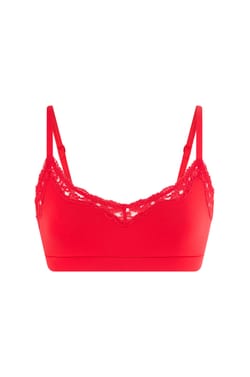 Bralette aus Mikrofaser mit Spitzendetails;${refinementColor}