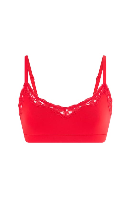 Brassi&egrave;re en microfibre et dentelle;${refinementColor}