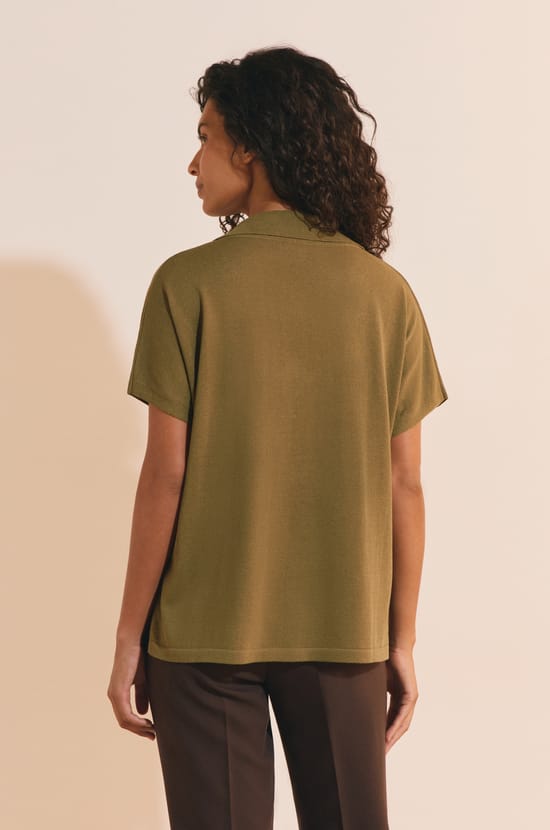Pull manches courtes col polo;${refinementColor}
