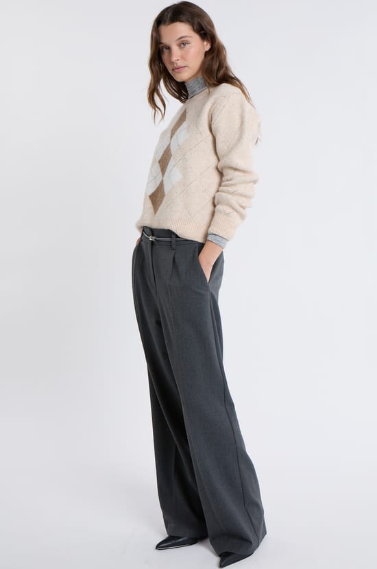 Pull col rond à motifs;${refinementColor}