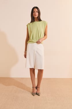 T-shirt col rond avec coton;${refinementColor}