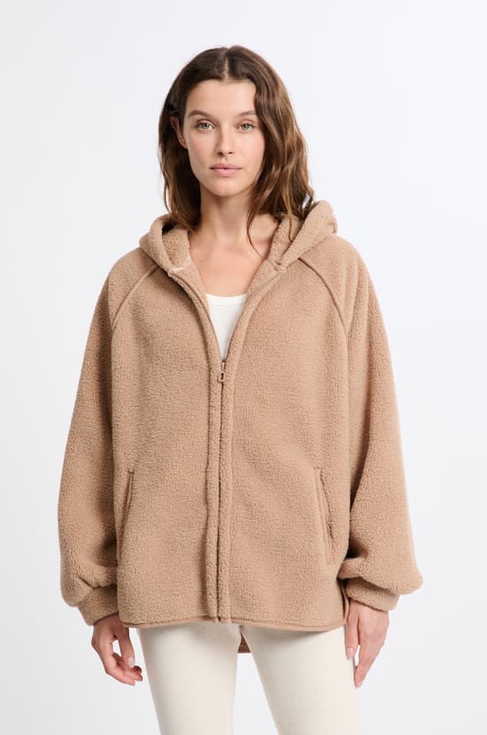 Veste à capuche effet polaire;${refinementColor}