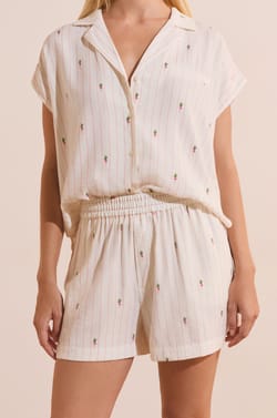 Short de pyjama &agrave; motifs;${refinementColor}
