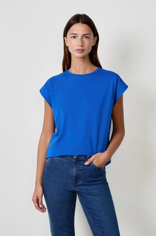 T-shirt col rond 100% coton;${refinementColor}
