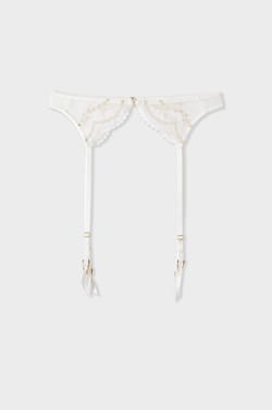 Iridescent Effect Embroidered Garter Belt;${refinementColor}