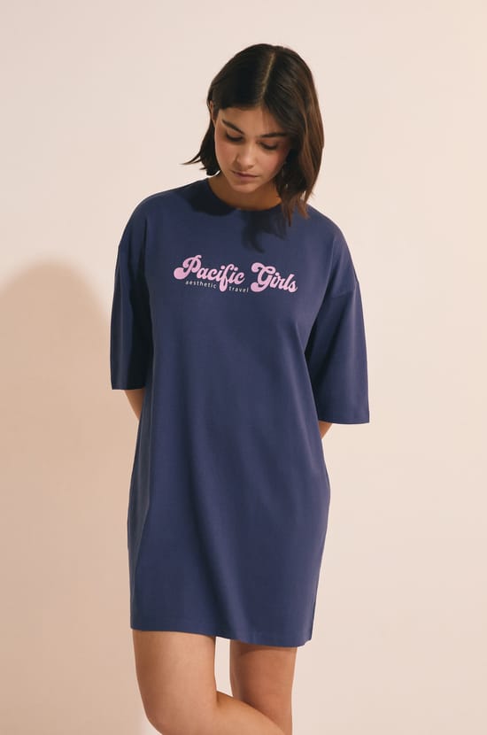 Chemise de nuit en coton;${refinementColor}