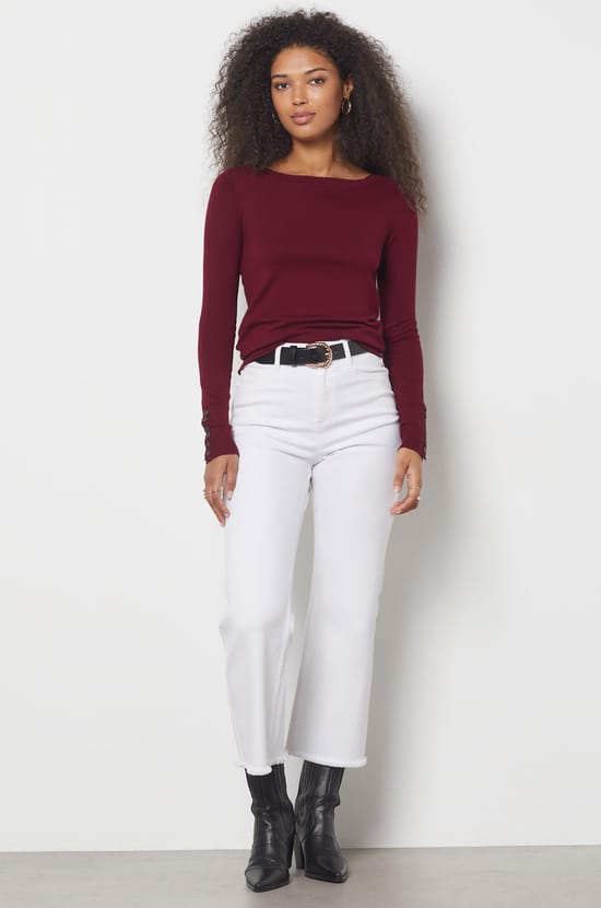 Boat Neck Sweater;${refinementColor}