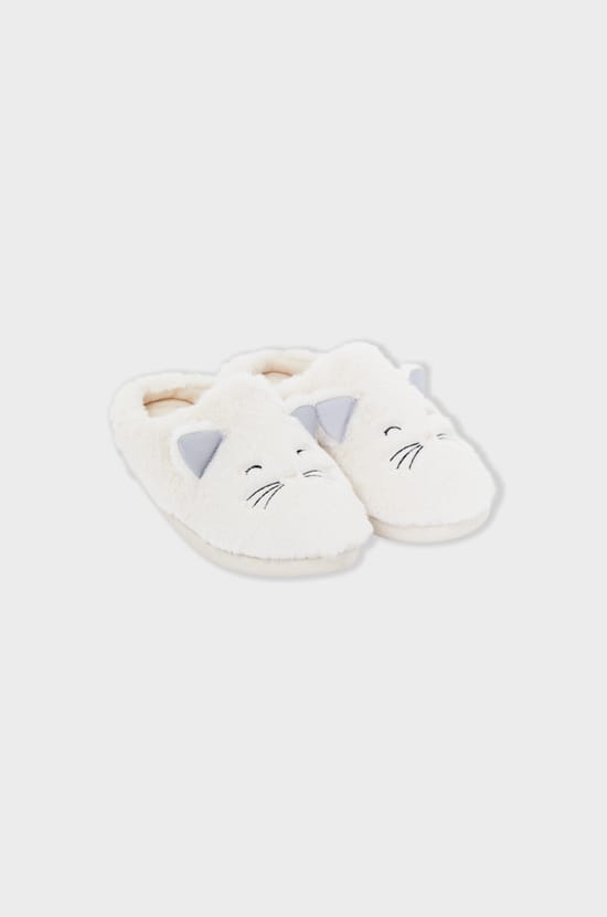 Chaussons mules en fausse fourrure;${refinementColor}