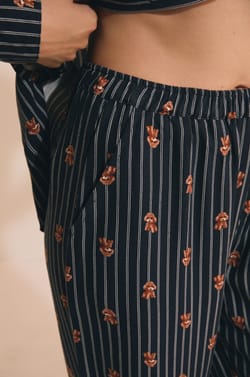 Pyjama Trousers with Dog Motifs;${refinementColor}