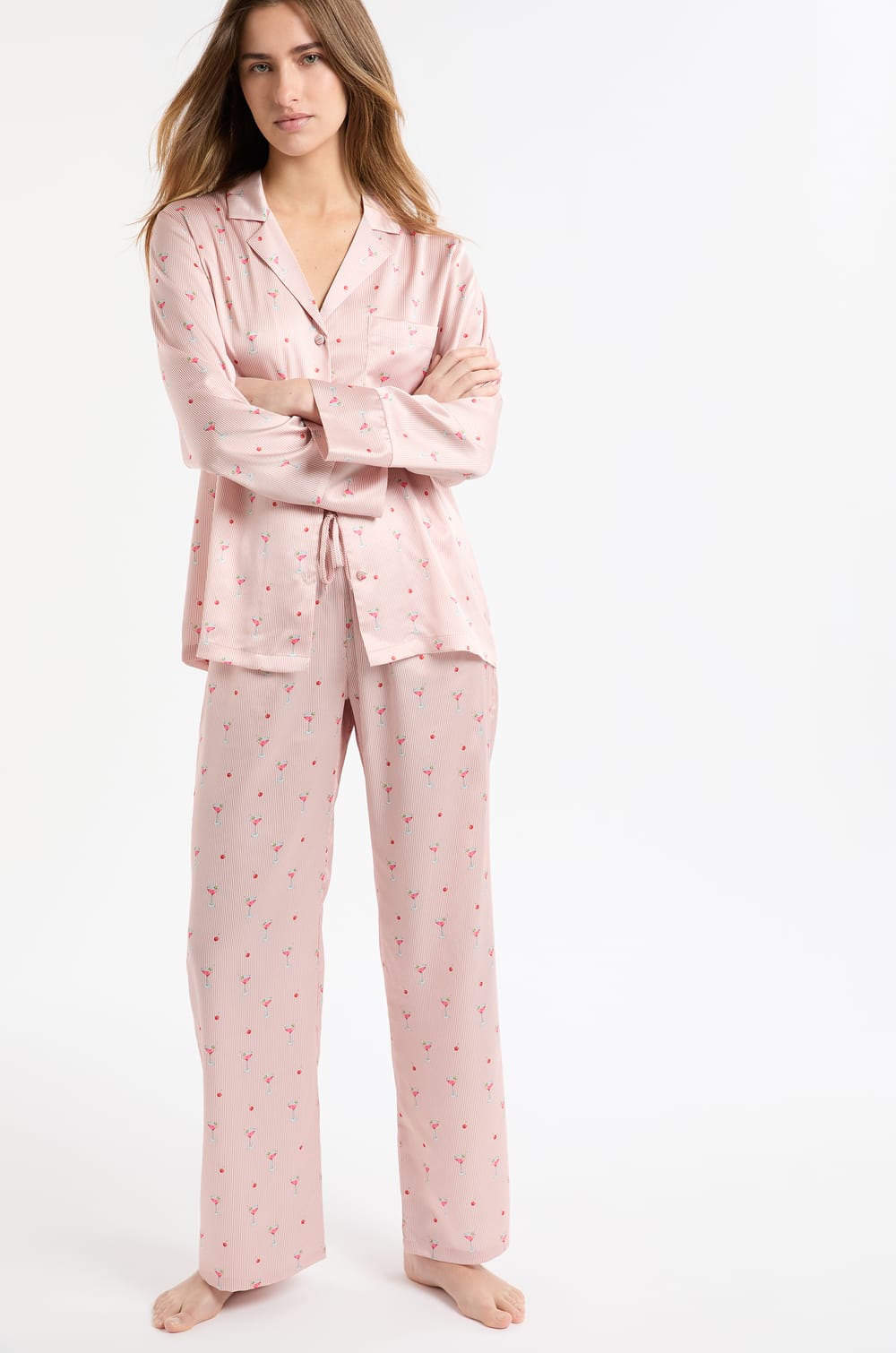 Mocktail Print Pyjama Trousers;${refinementColor}