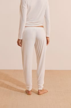 Pantal&oacute;n de pijama liso de modal;${refinementColor}