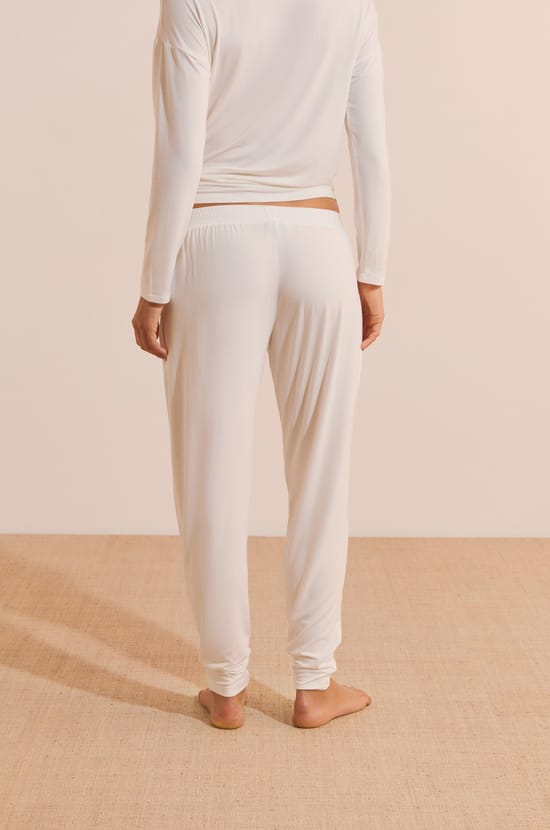 Pantal&oacute;n de pijama liso de modal;${refinementColor}