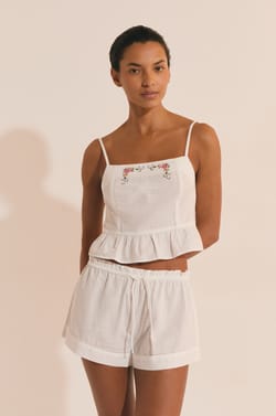 Top de pyjama en coton;${refinementColor}