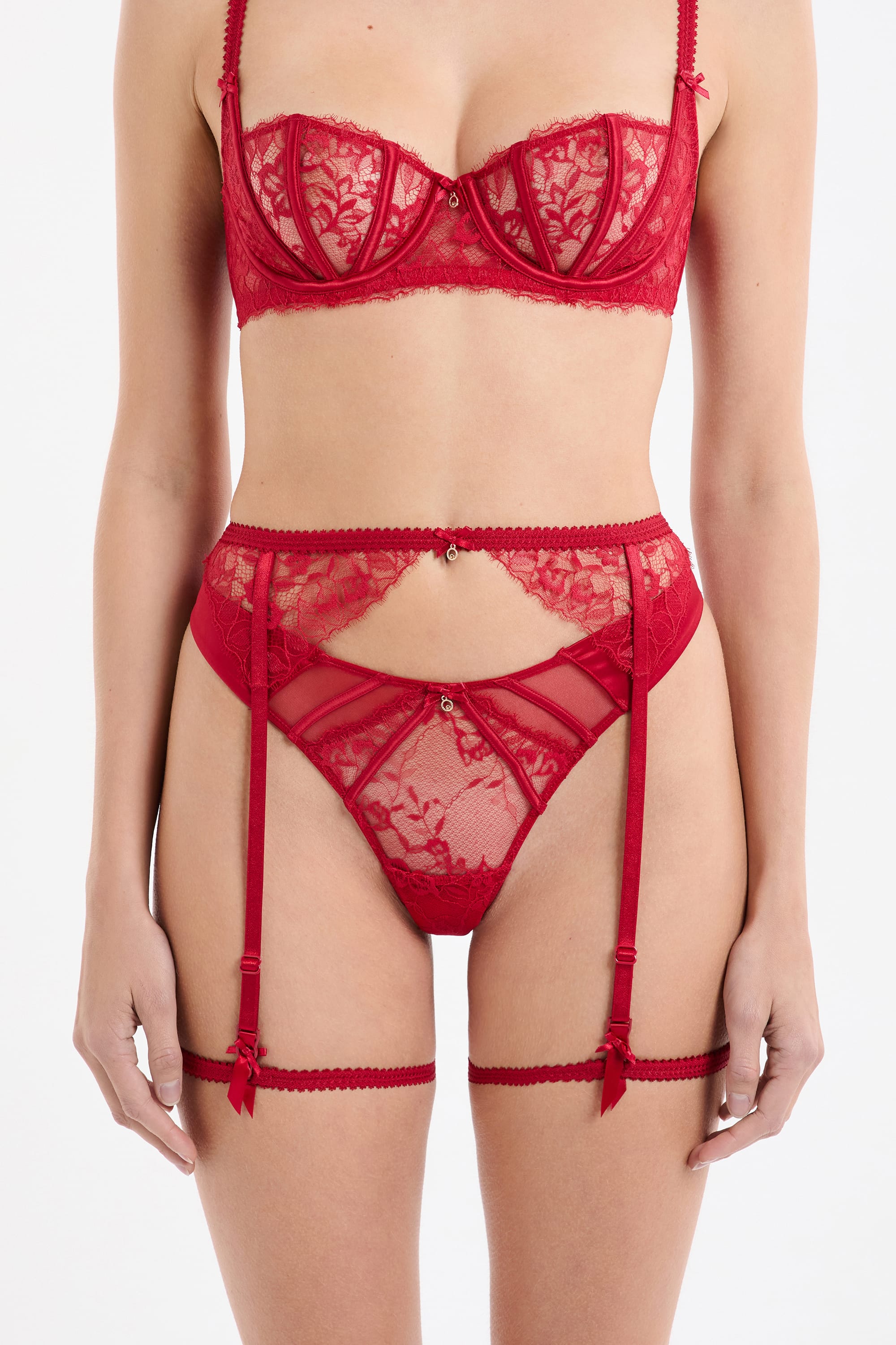 Lace Garter Belt - MASCARADE - ROUGE - ETAM