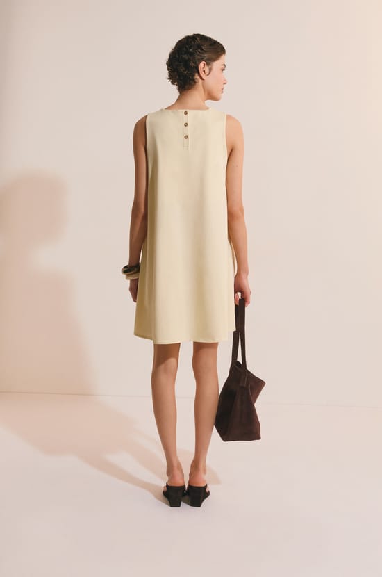 Robe courte en coton;${refinementColor}