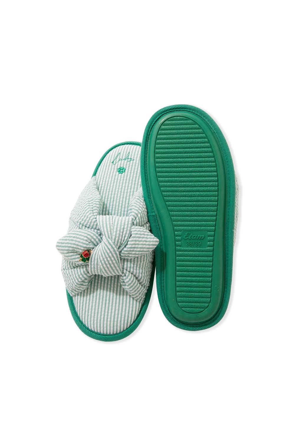 Cotton Flip-Flop Slippers;${refinementColor}