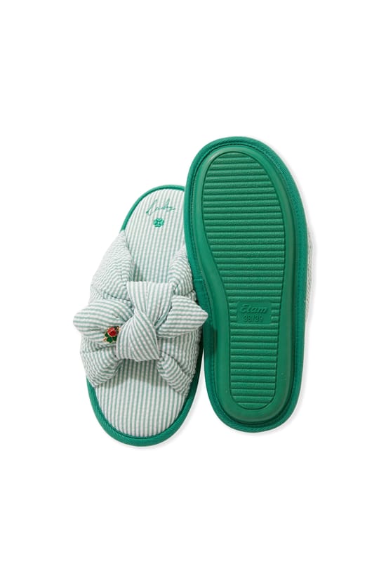 Cotton Flip-Flop Slippers;${refinementColor}
