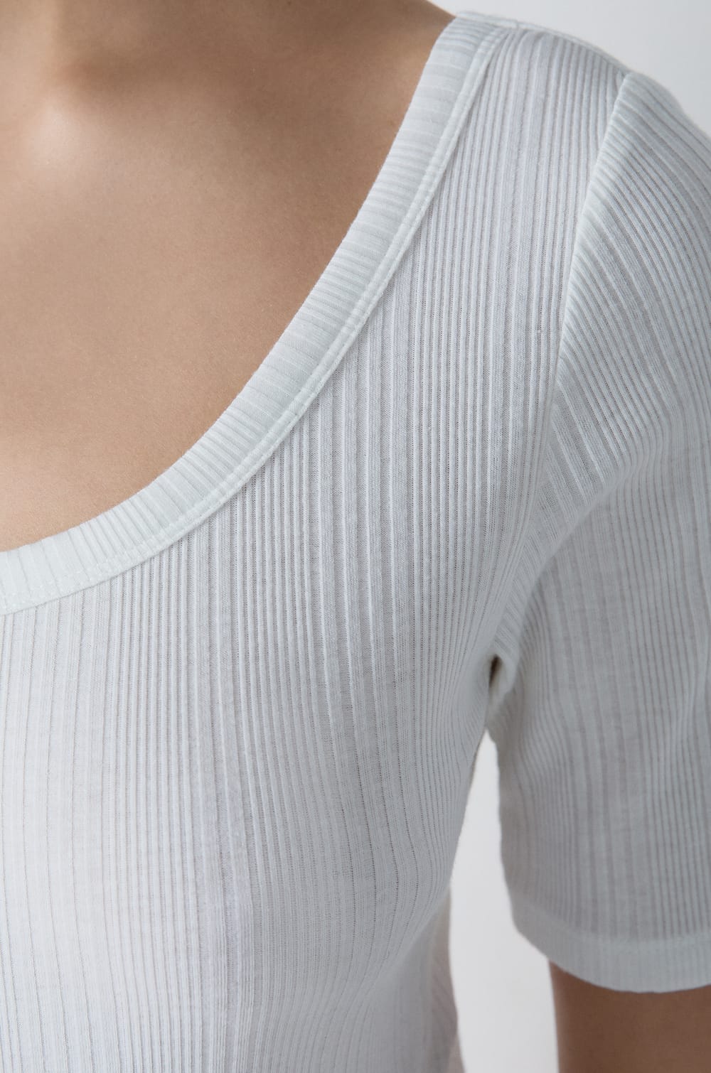 Ribbed Cotton Bodysuit;${refinementColor}