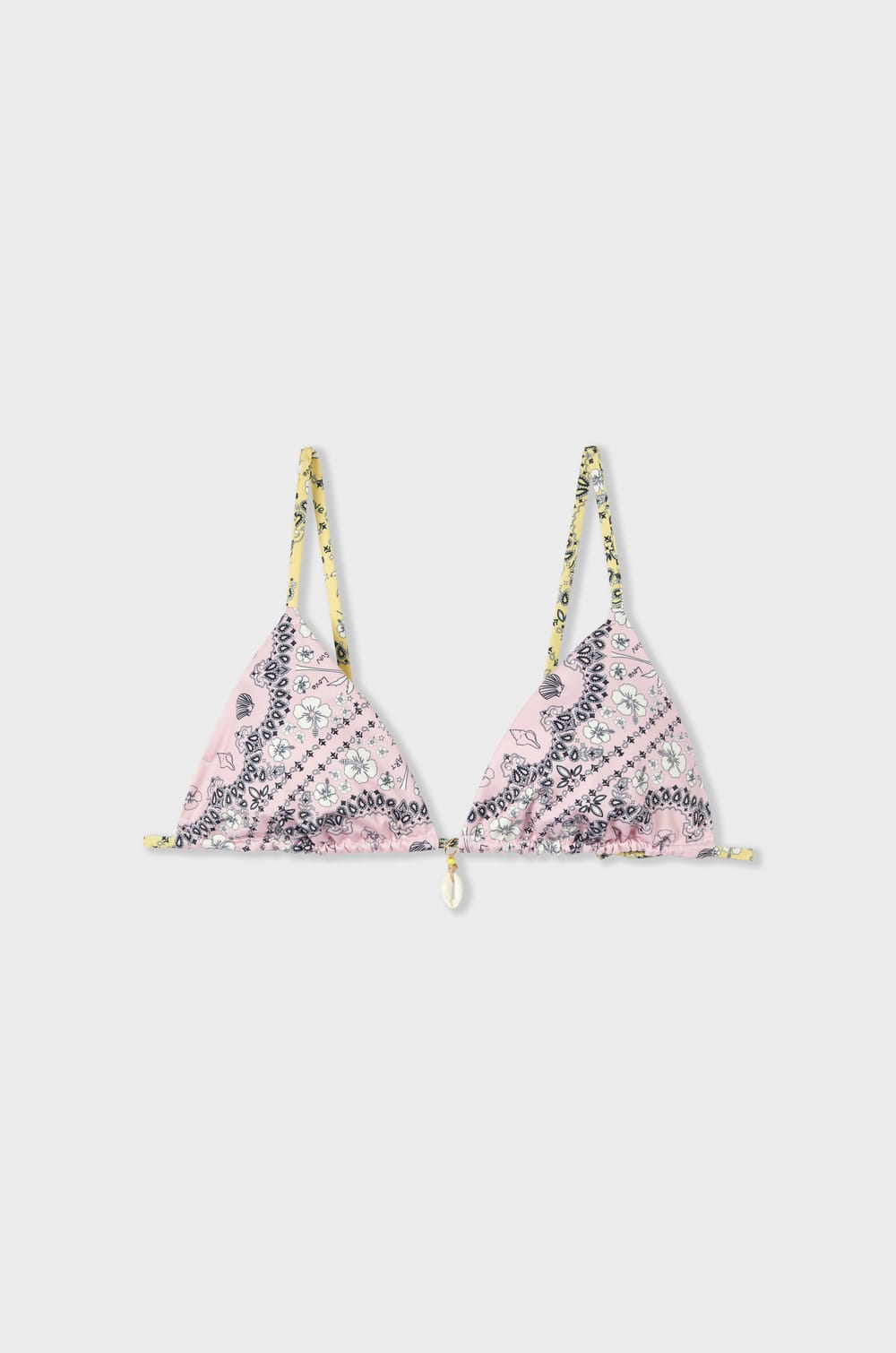 Reversible Printed Triangle Bikini Top;${refinementColor}
