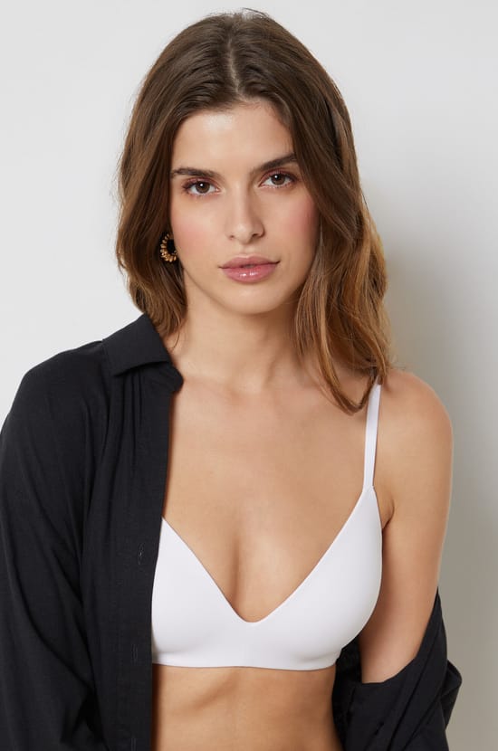 Microfiber Lightly Lined Wireless Bra;${refinementColor}