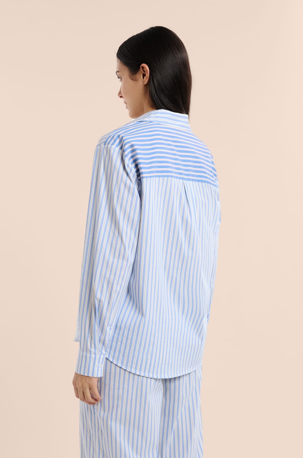 Striped Pyjama Shirt;${refinementColor}