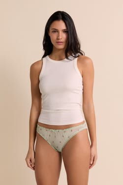 Culotte bloomer en tulle imprim&eacute;e;${refinementColor}