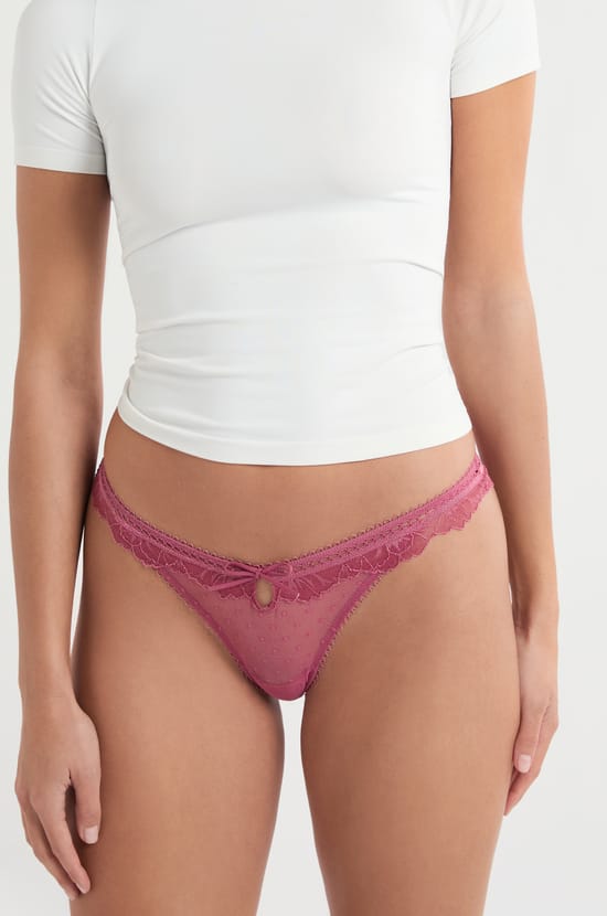 Tulle and Lace Briefs;${refinementColor}