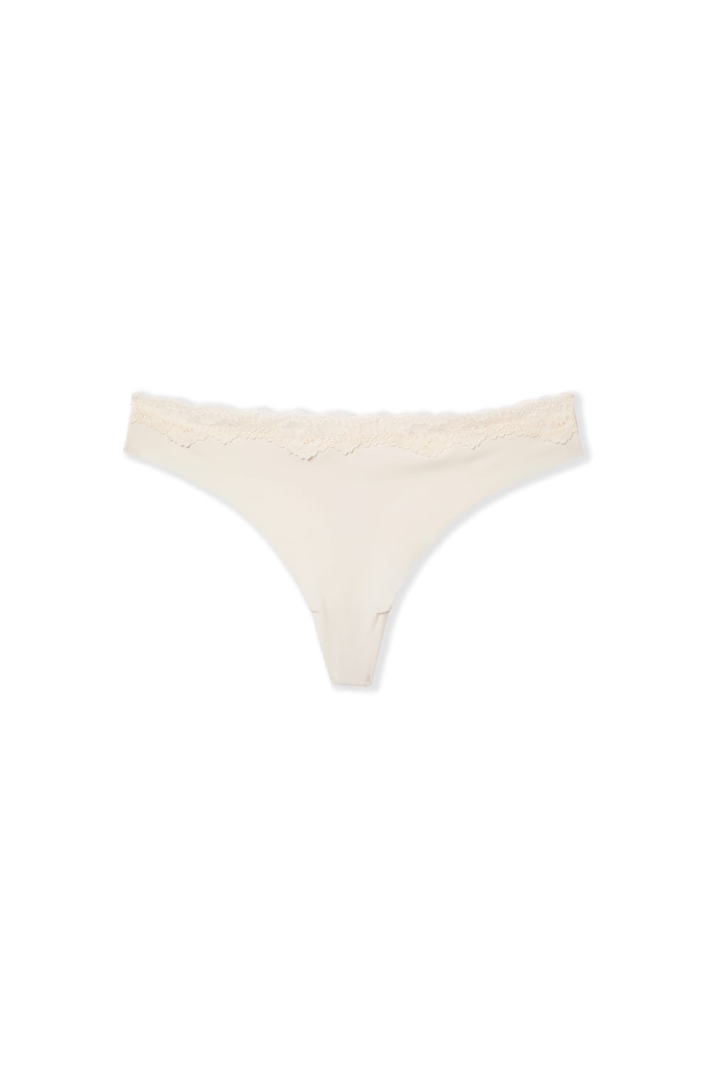 Tanga de microfibra con detalles de encaje;${refinementColor}