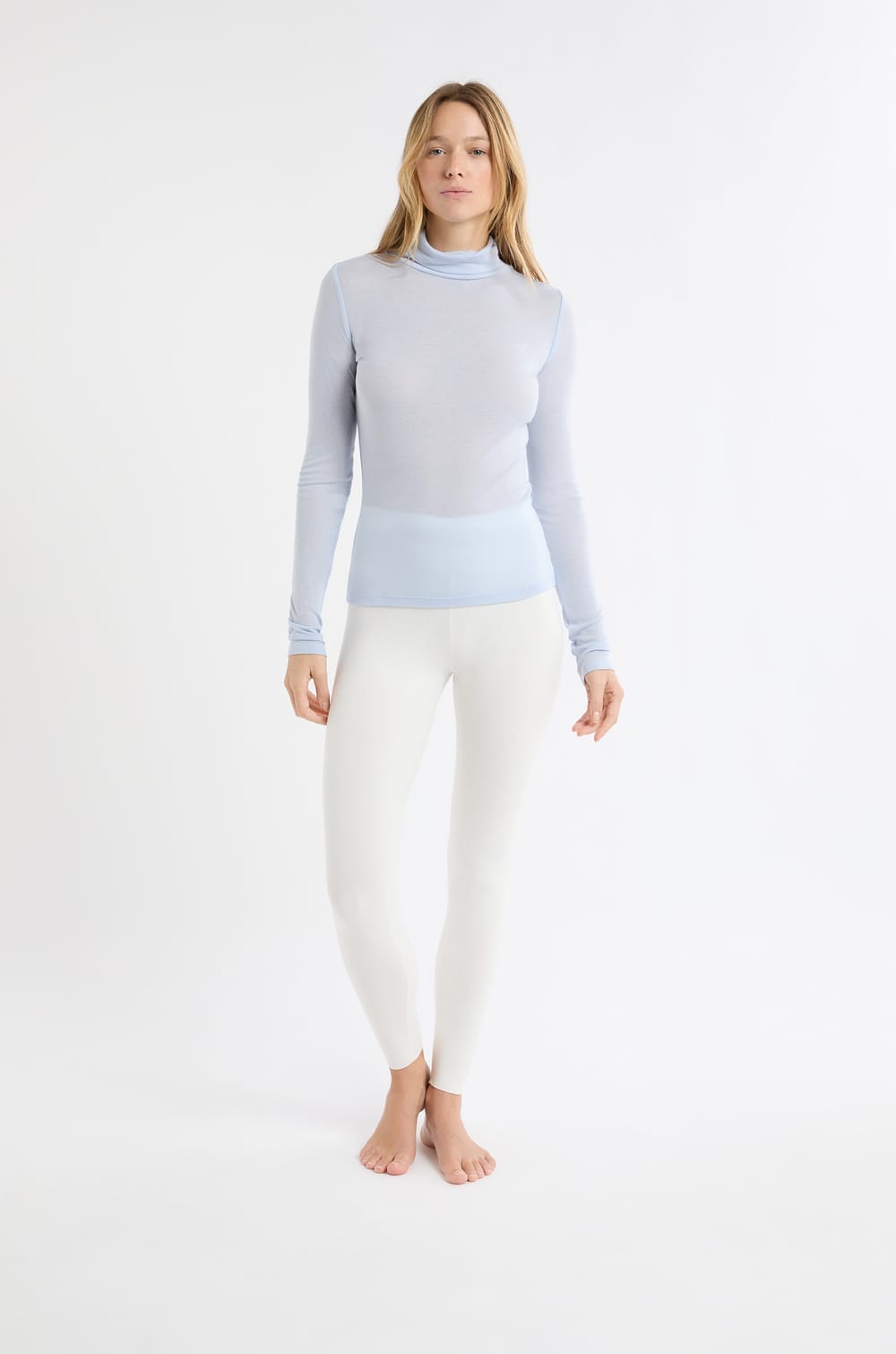 Thermal Turtleneck T-shirt with Wool;${refinementColor}