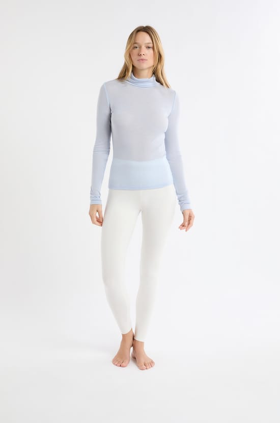 Thermal Turtleneck T-shirt with Wool;${refinementColor}