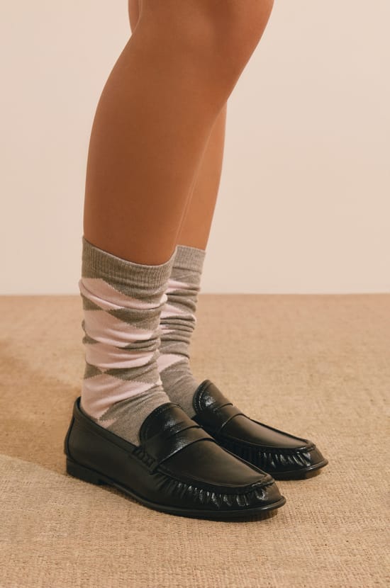Chaussettes &agrave; motifs argyle avec coton;${refinementColor}