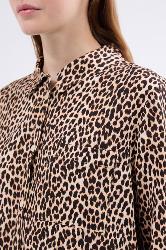 Chemise de pyjama à manches longues à motifs;${refinementColor}