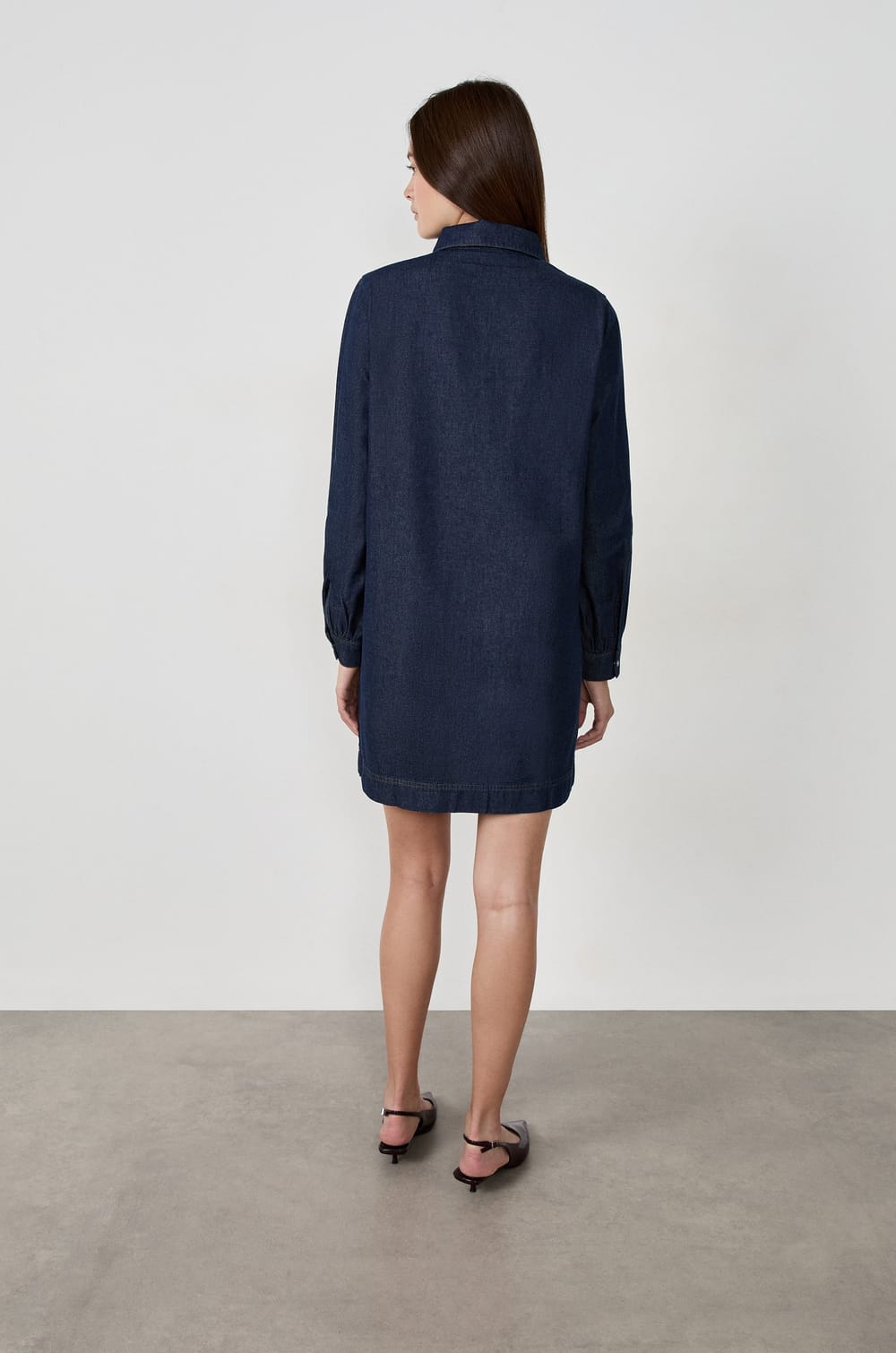 Robe manches longues en coton;${refinementColor}