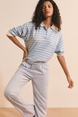 Pantalon de pyjama &agrave; rayures;${refinementColor}