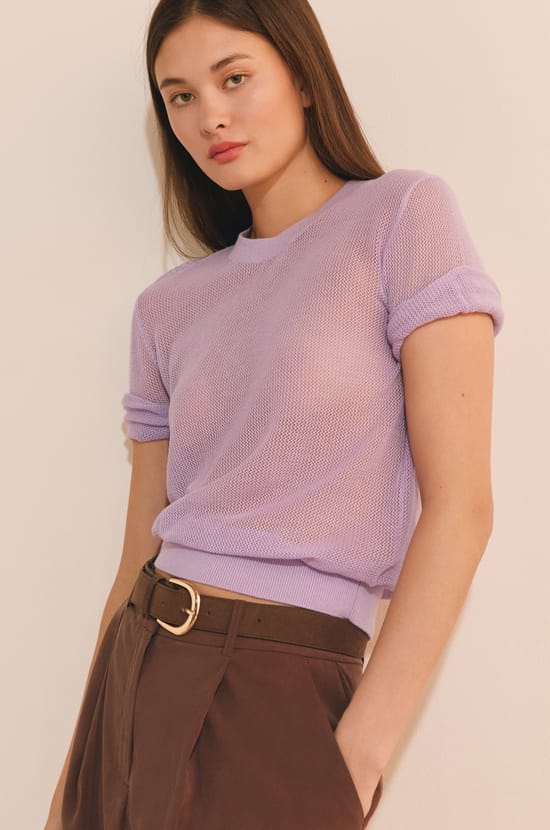 Pull manches courtes;${refinementColor}