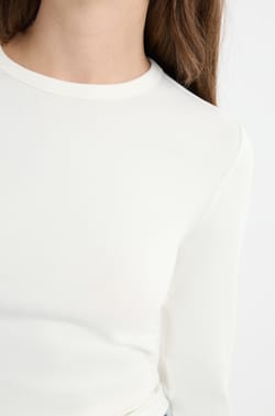 T-shirt &agrave; manches longues en coton;${refinementColor}