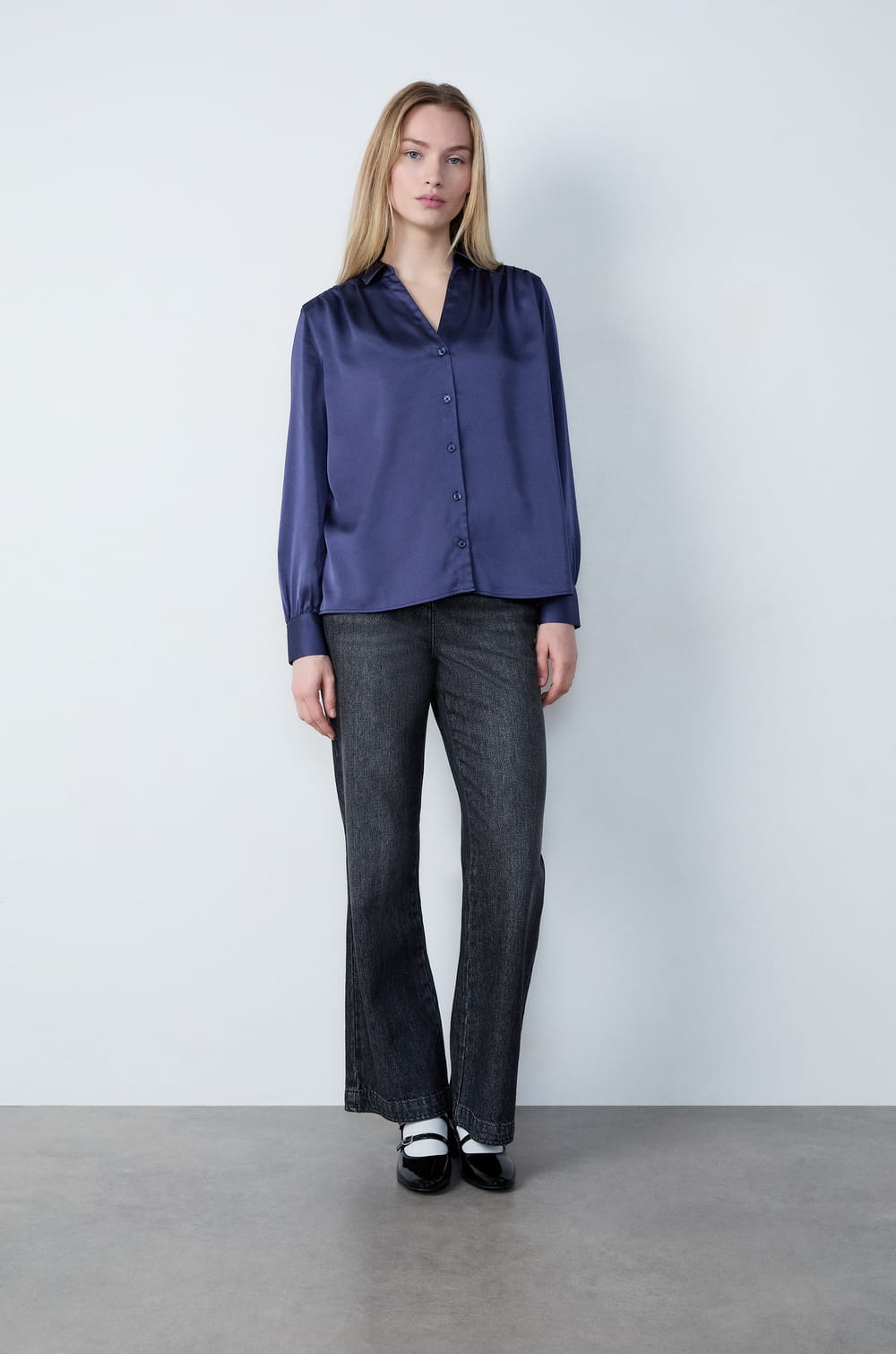 Satin Shirt;${refinementColor}