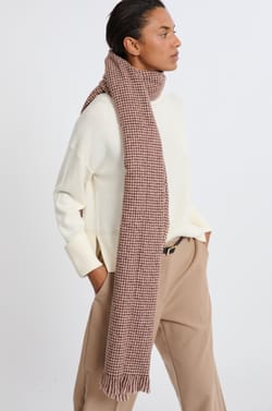 Houndstooth Pattern Scarf;${refinementColor}