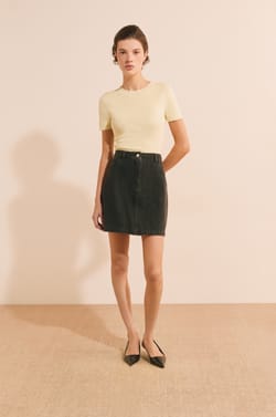Pull manches courtes avec coton;${refinementColor}