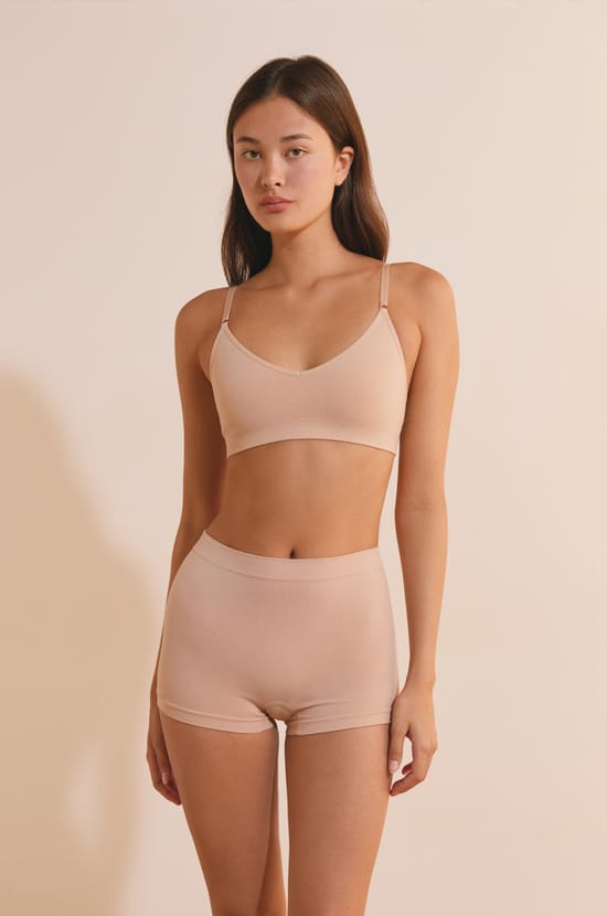 Optimal comfort cotton bralette;${refinementColor}