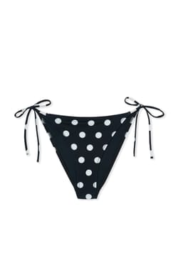 Bas de maillot de bain bikini &agrave; nouer &agrave; pois;${refinementColor}