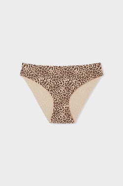 Culotte en microfibre imprimé léopard;${refinementColor}